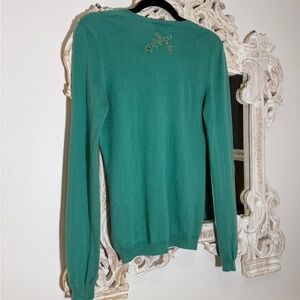 RED Valentino Teal Crewneck Sweater